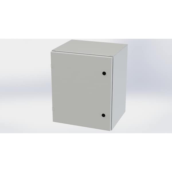 Saginaw Control & Engineering 1/4 Turn Latch Electrical Enclosures, 24 in H, 16 in D, 20 in W, NEMA 3R, 4, 12, 13, Carbon Steel SCE-24EL2016LPLG - main